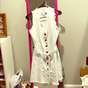 White Button Down Dress